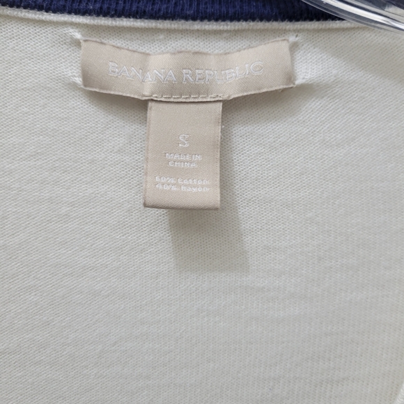 Banana Republic French Vanilla cotton long button down cardigan gold buttons SM - Picture 7 of 7